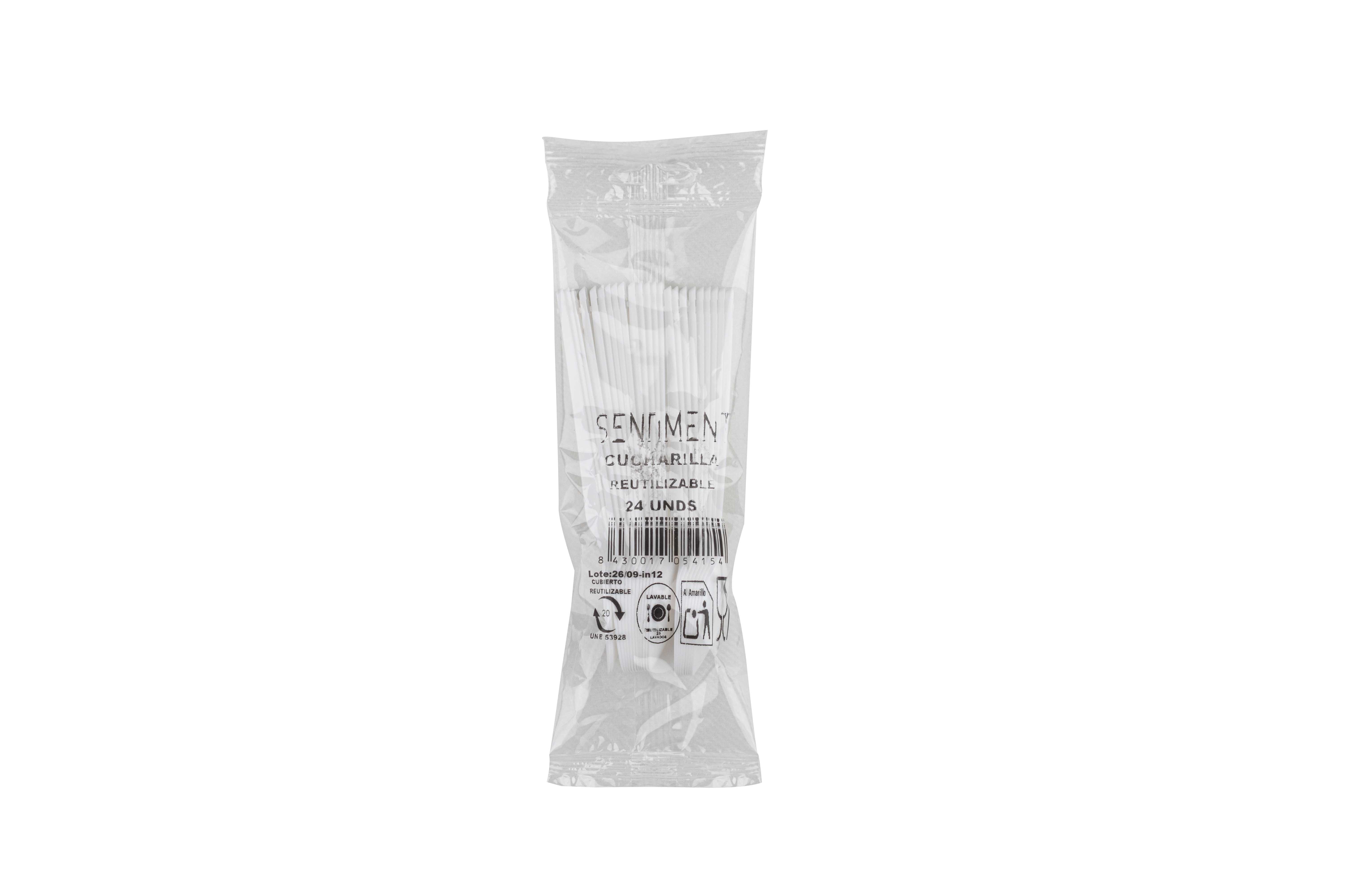 Cucharilla Reutilizable PS, 24uds x 25pq