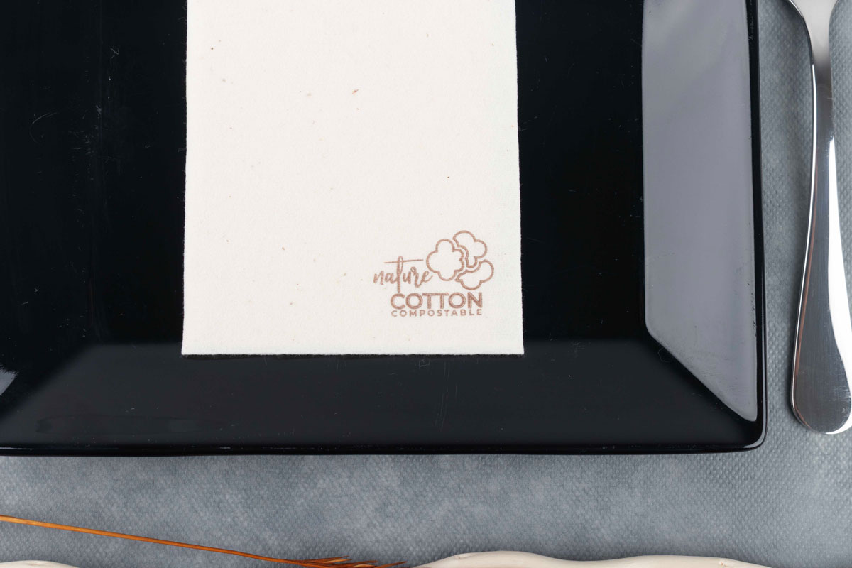 Servilletas Cotton Nature 20x40cm, 800uds