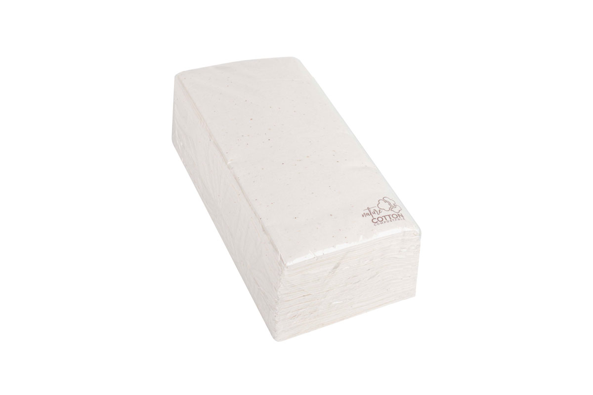 Servilletas Cotton Nature 24x48cm, 600uds