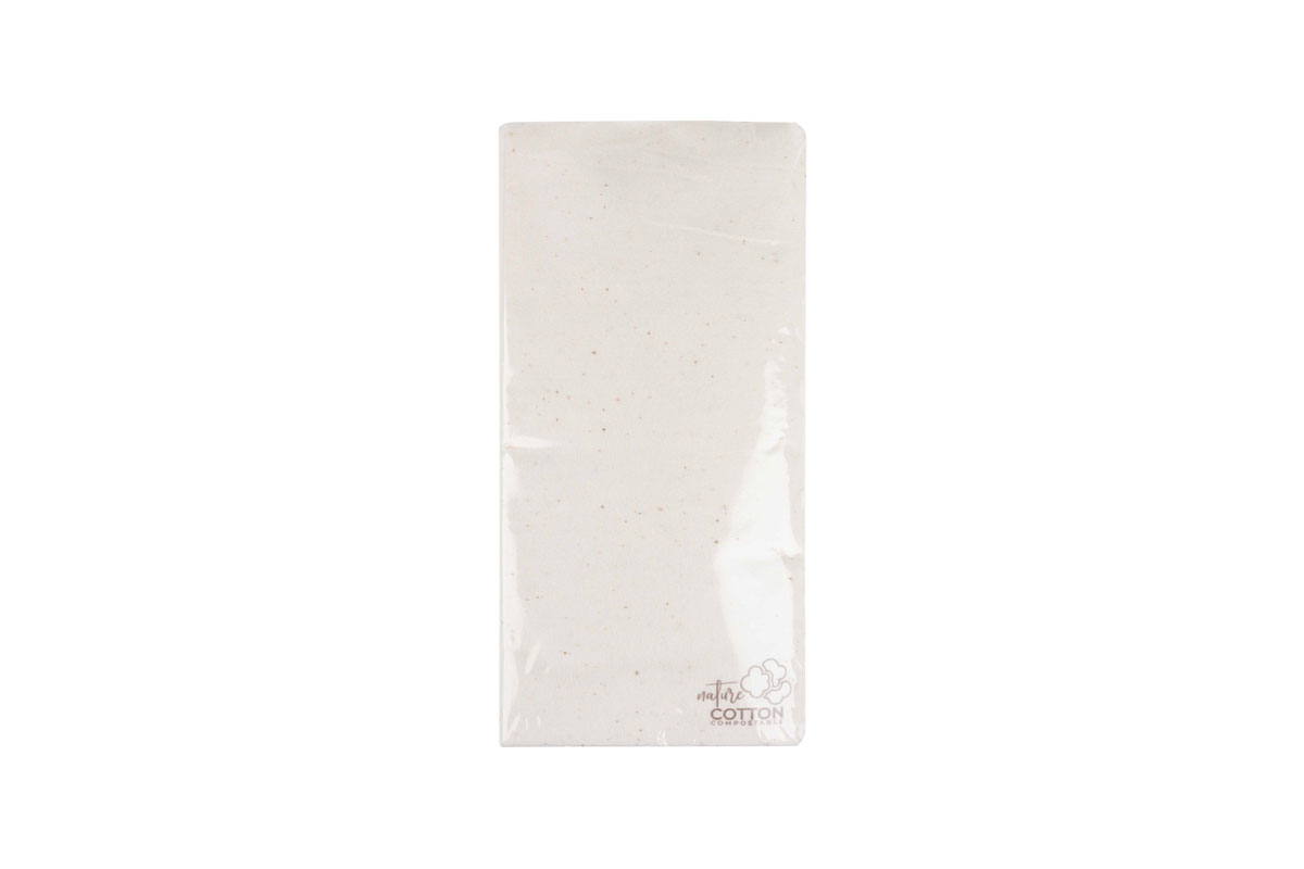 Servilletas Cotton Nature 24x48cm, 600uds
