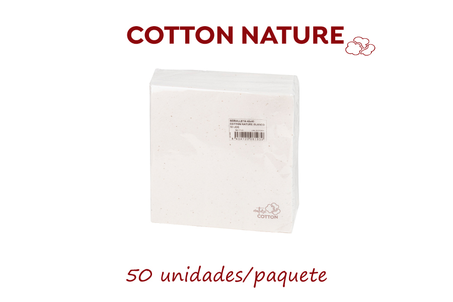 Servilletas Cotton Nature 40x40cm, 600uds.