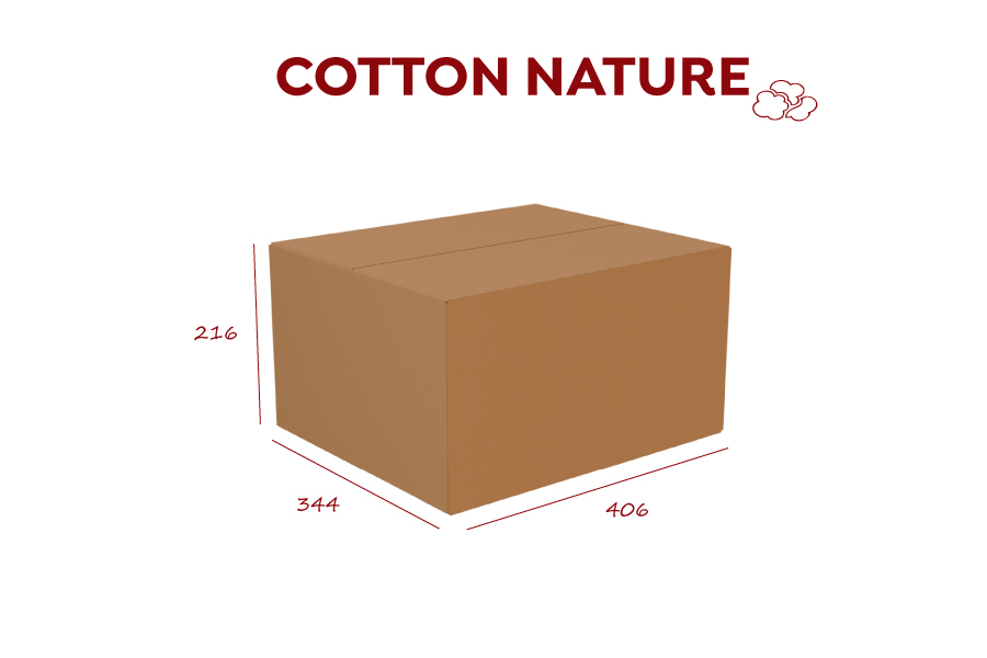 Servilletas Cotton Nature 40x40cm 1/8, 400uds