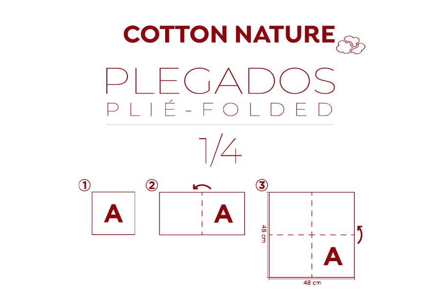 Servilletas Cotton Nature 48x48cm, 300uds