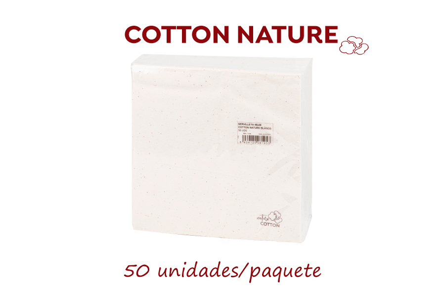 Servilletas Cotton Nature 48x48cm, 300uds