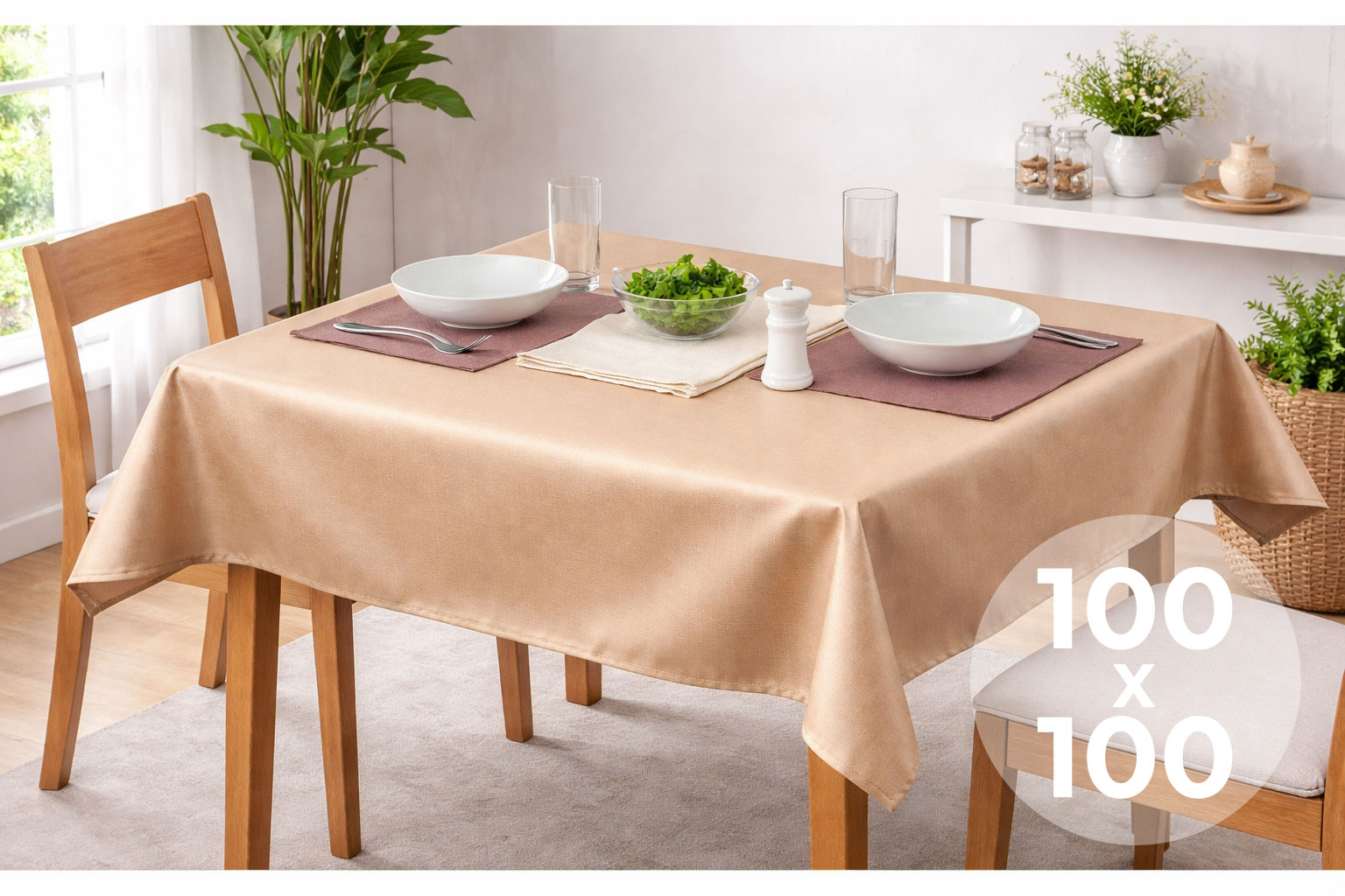 Mantel Extratela Alba Plus 100x100cm Arena (Confeccionado a 96x96cm)