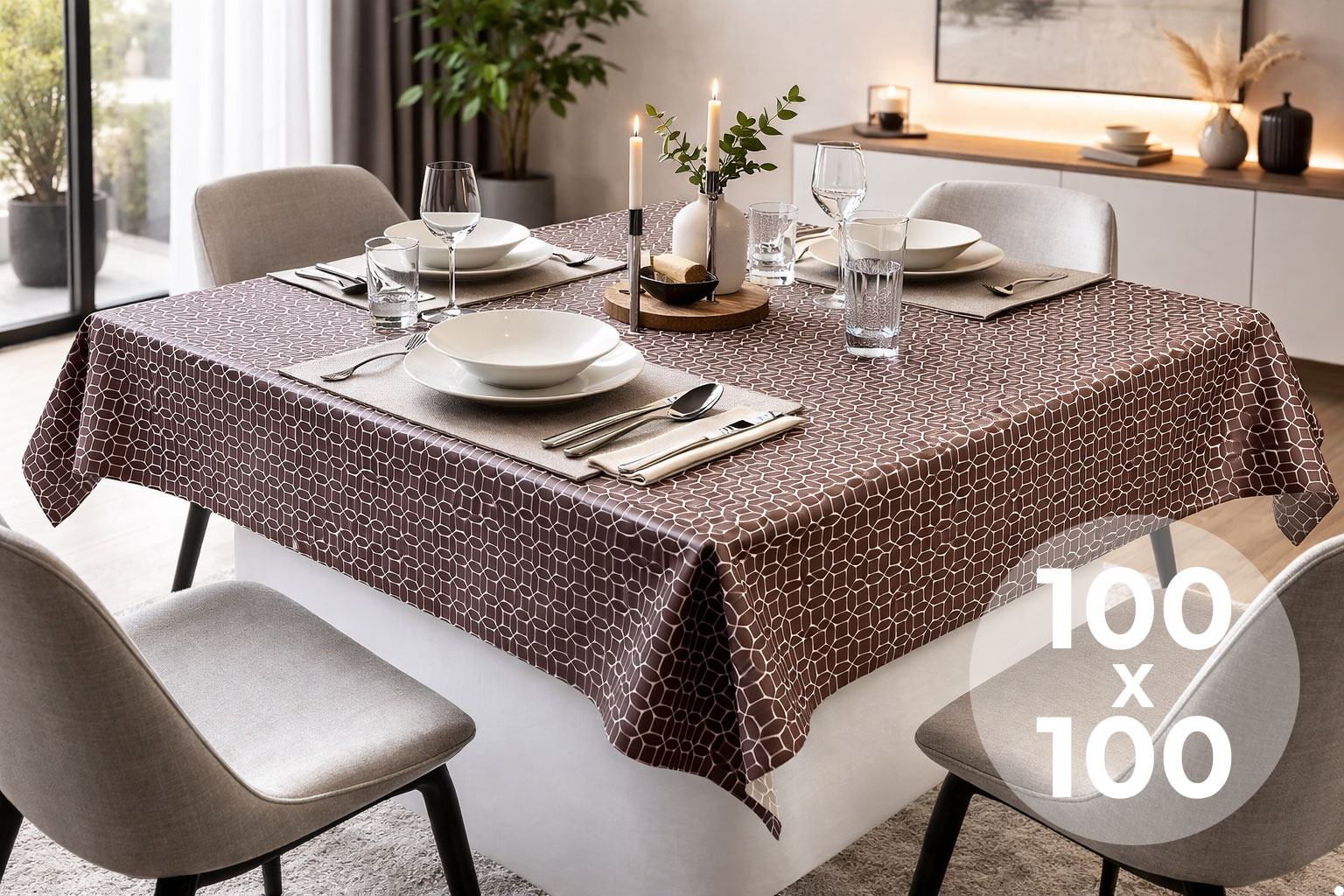 Mantel Extratela Alba Plus 100x100cm Hexagonal (Confeccionado a 96x96cm)