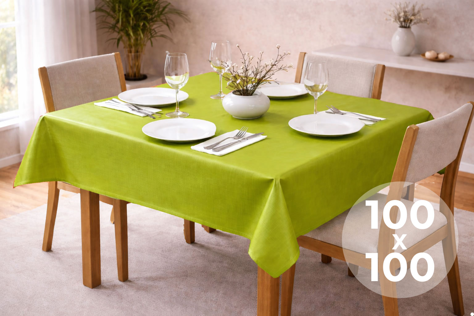 Mantel Extratela Alba Plus 100x100cm Pistacho (Confeccionado a 96x96cm)