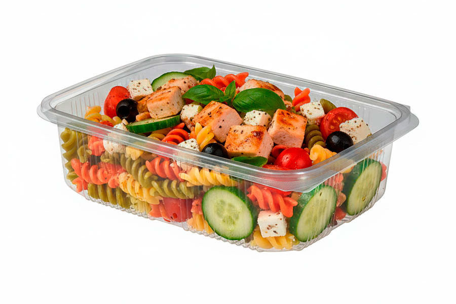 Envase Tapa Bisagra -RPET- 1.500cc, 100uds x 2pq