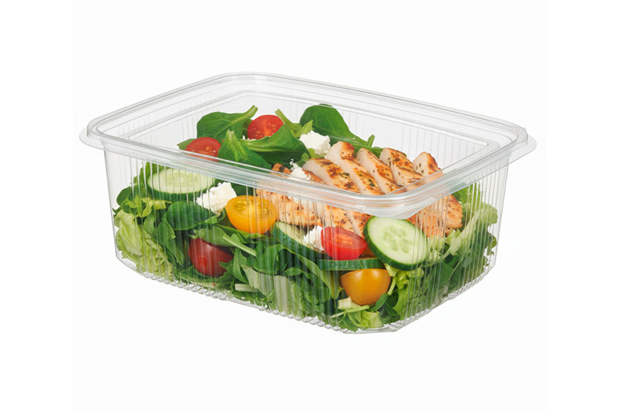 Envase Tapa Bisagra -RPET- 2.000cc, 100uds x 2pq