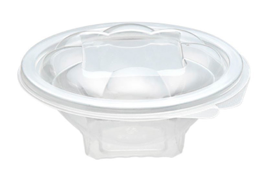 Envase Tapa Bisagra Ensaladera -PET- 175cc (-15ºC a +55ºC), 75uds