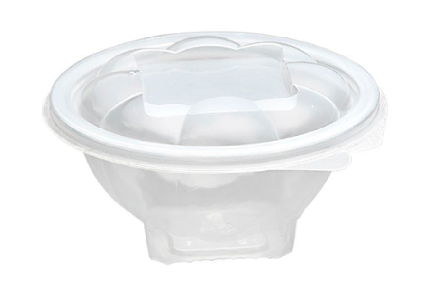 Envase Tapa Bisagra Ensaladera -PET- 250cc (-15ºC a +55ºC), 75uds