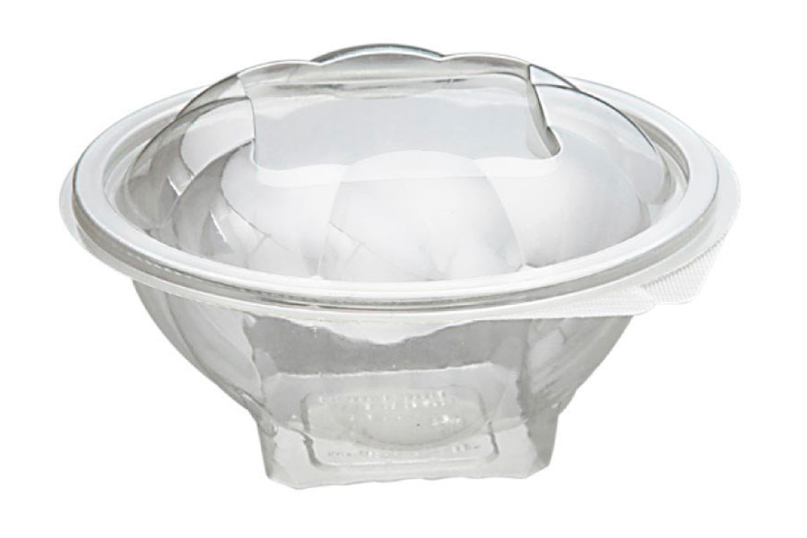 Envase Tapa Bisagra Ensaladera -PET- 500cc (-15ºC a +55ºC), 75uds