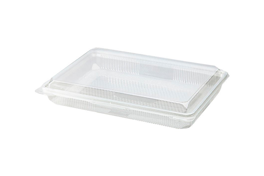 Envase Tapa Bisagra Loncheados -PET- 1.000cc (-15ºC a +55ºC), 25uds