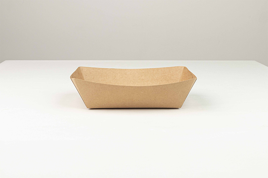 Barqueta Kraft Antigrasa 222x140x60mm, 150uds x 2pq