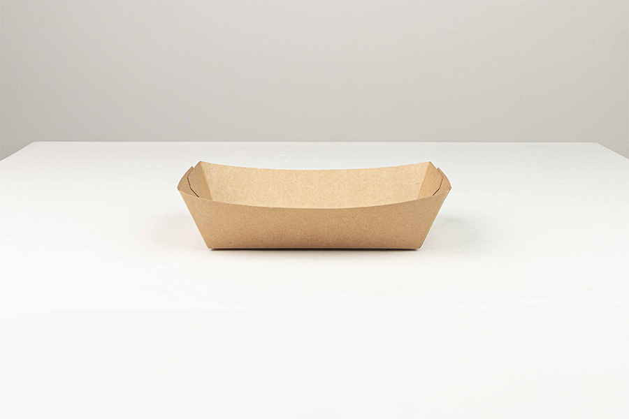Barqueta Kraft Antigrasa 219x175x55mm, 150uds x 2pq