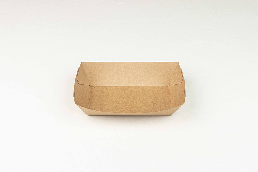 Barqueta Kraft Antigrasa 219x175x55mm, 150uds x 2pq