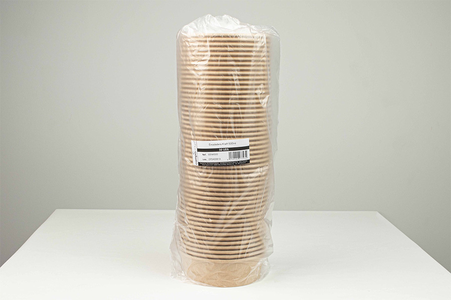 Ensaladera Kraft 500ml, 50uds x 6pq