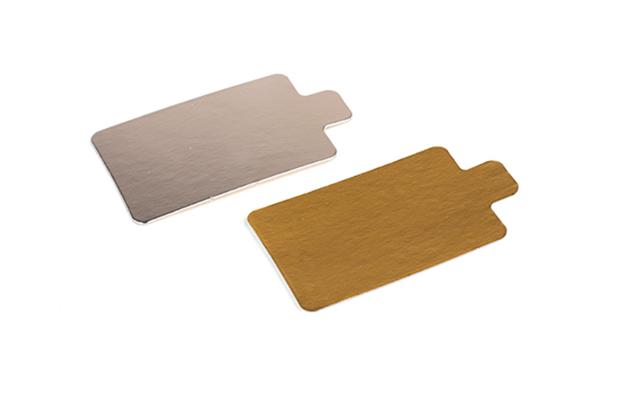 ; Formato Rectangular Pestaña 10,5x6cm Oro/Plata, 100uds