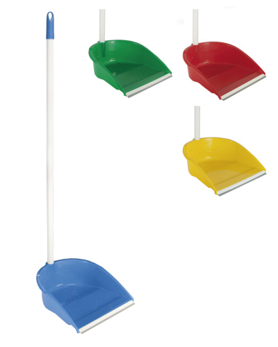 Recogedor con Palo Neo con Goma y Rosca, 24uds (Colores Variados)
