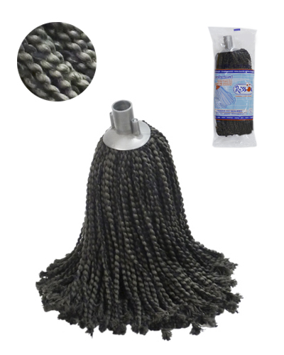 Fregona Hilo Microfibra/Algodón Negro/Negro, 25uds