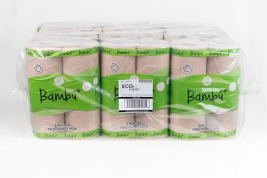 Higiénico Doméstico 40m Gofrado Eco Nature, 6uds x 12pq
