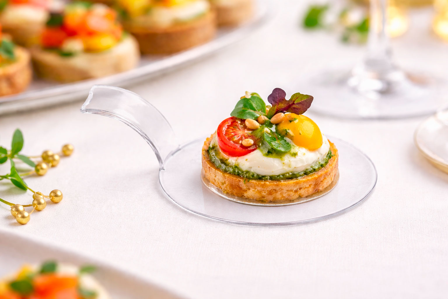 Miniatura Bandeja Tarta Redonda PS Reutilizable 8x2cm Transparente, 50uds x 20pq