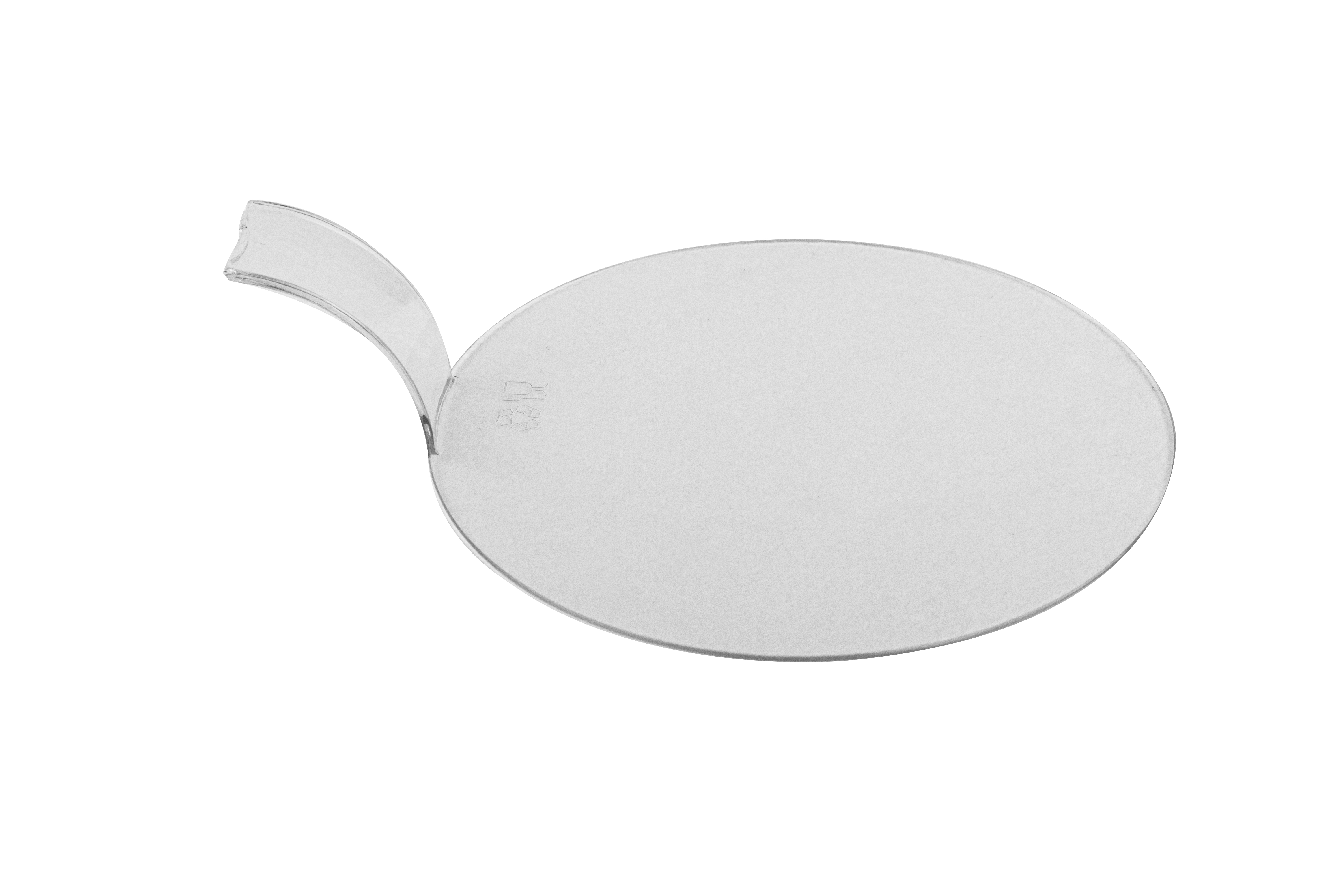 Miniatura Bandeja Tarta Redonda PS Reutilizable 8x2cm Transparente, 50uds x 20pq