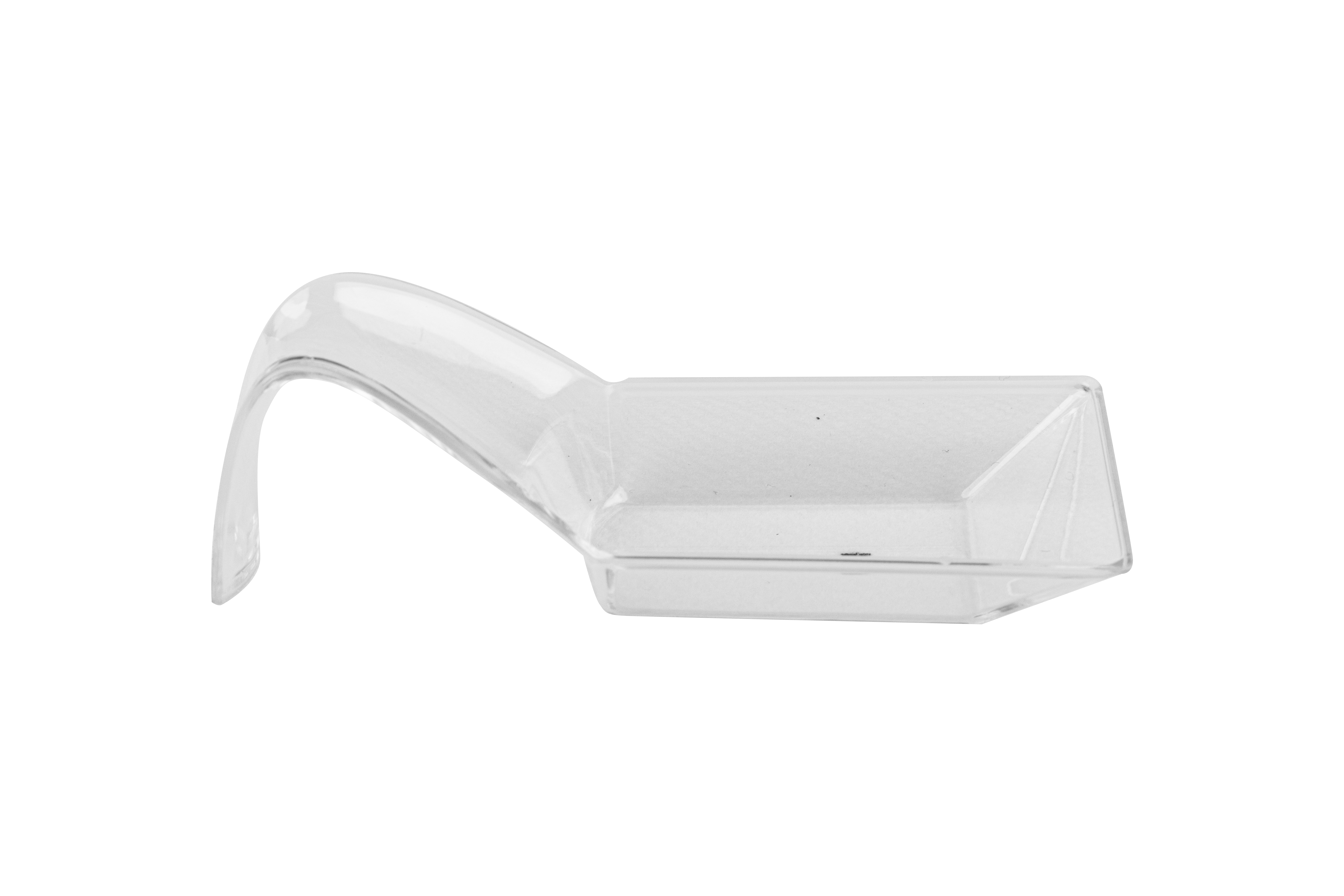 Pala Degustación Rectangular PS Reutilizable 9,5x3,8cm Transparente, 20uds x 60pq