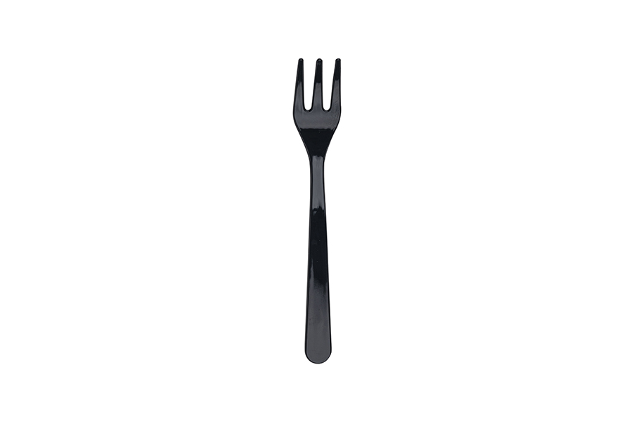 Mini Tenedor PS Reutilizable 9,5x1,5cm Negro, 50uds x 100pq