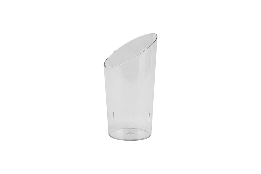 Miniatura Vaso Inclinado PS Reutilizable 4x8,4cm Transparente, 12uds x 50pq