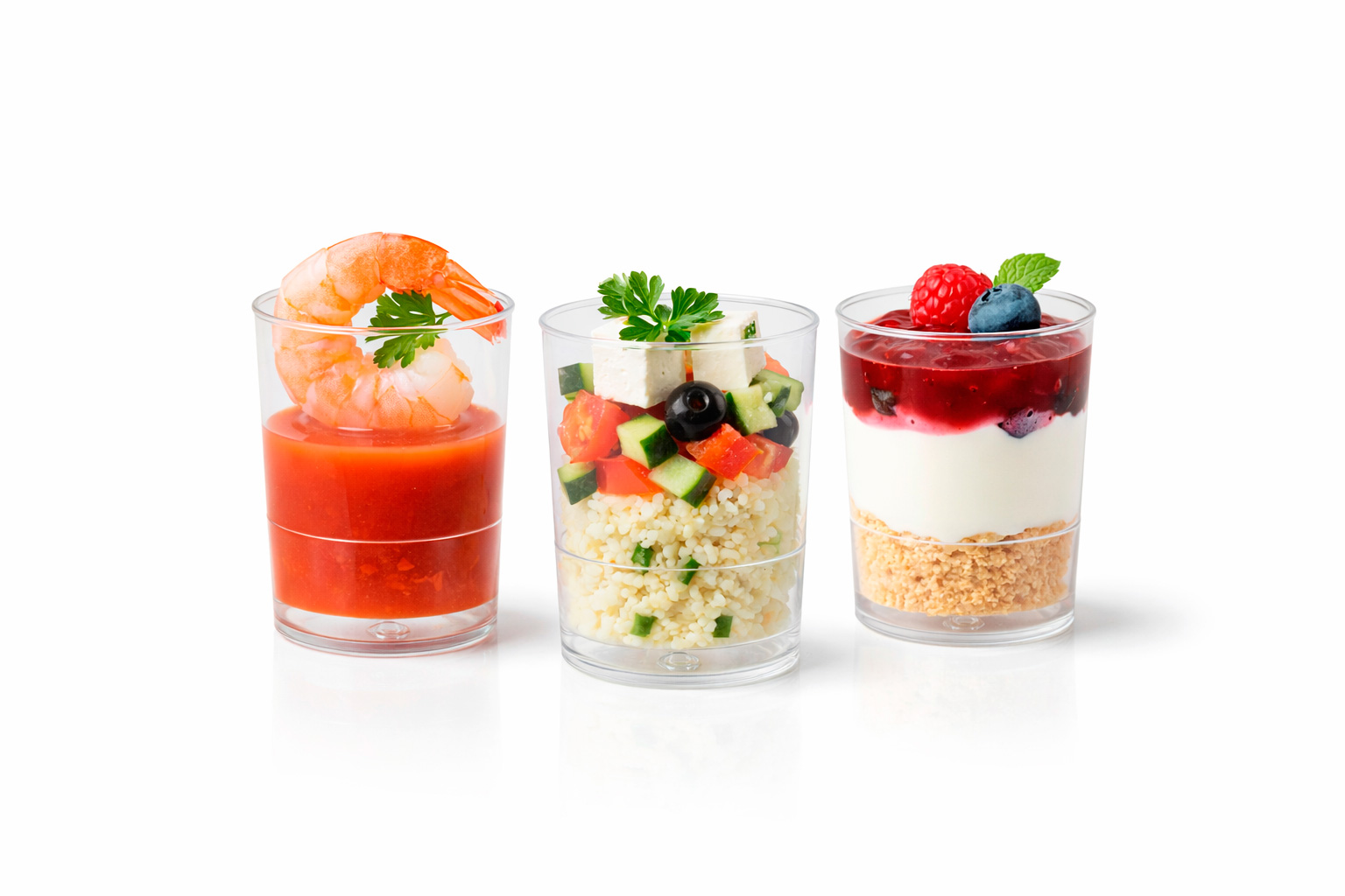 Miniatura Vaso Tubo PS Reutilizable 4,8x6,5cm Transparente, 20uds x 50pq