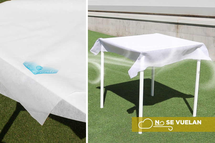 Mantel Novotex "No se vuela" 100x100cm Color Blanco, 150uds