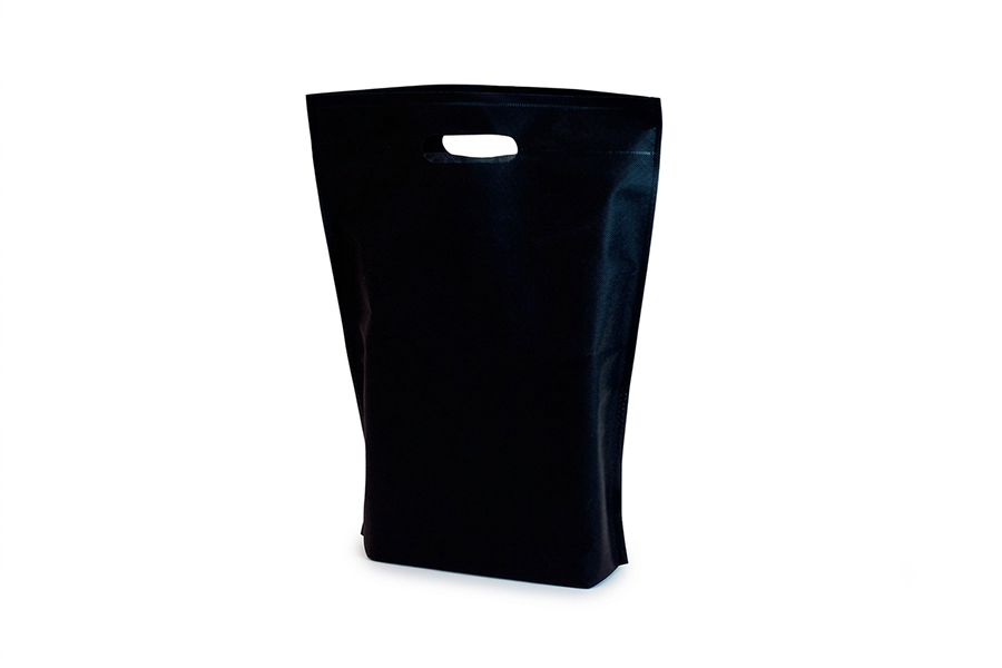 Bolsa Troquelada Novotex 30x40+10cm 60gr Negro, 400uds