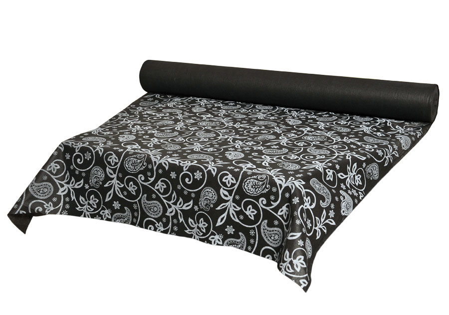 Rollo Mantel Novotex 1,20x50m Prec. 40cm Negro Deco. Cachemir