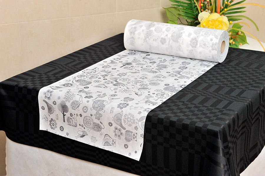 ; Rollo Mantel Novotex 0,40x48m Prec. 30cm Deco. Faunia Negro