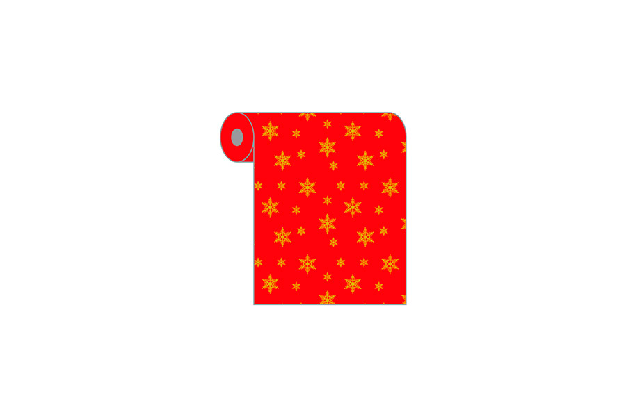 Rollo Mantel Novotex 0,40x48m Prec. 30cm Rojo Deco. Estrellas