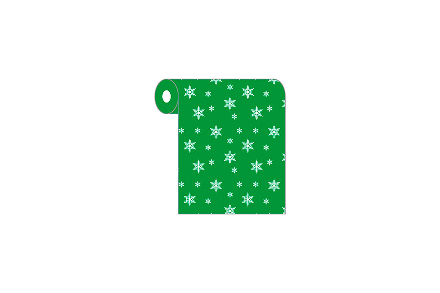 Rollo Mantel Novotex 0,40x48m Prec. 30cm Verde Deco. Estrellas