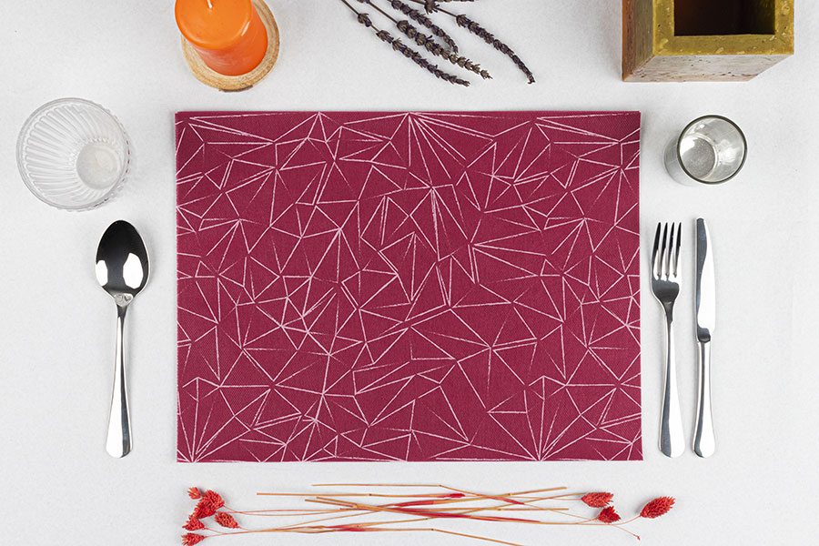 Mantel Startex 30x40cm Burdeos Deco. Funky