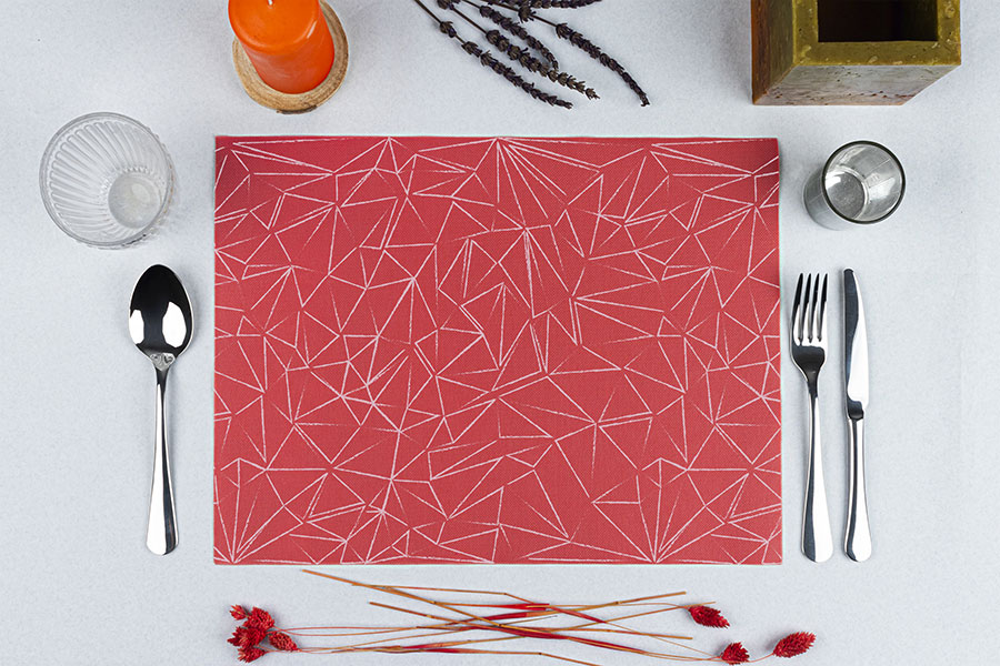 Mantel Startex 30x40cm Rojo Deco. Funky