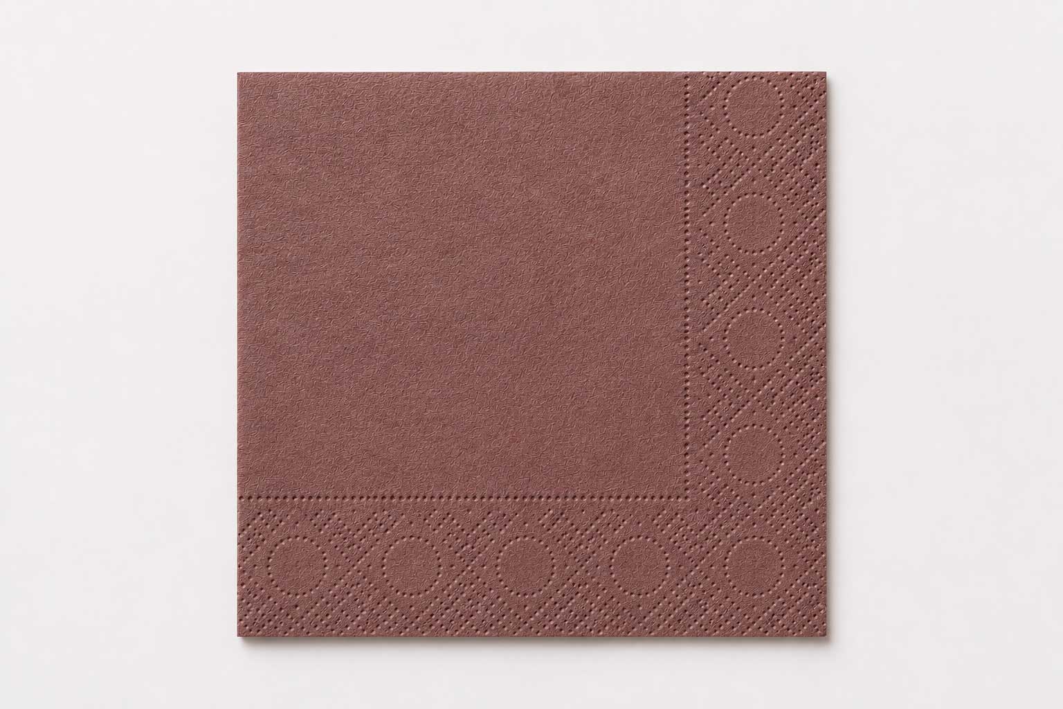 Servilleta Cenefa 20x20cm Chocolate, 6.000uds