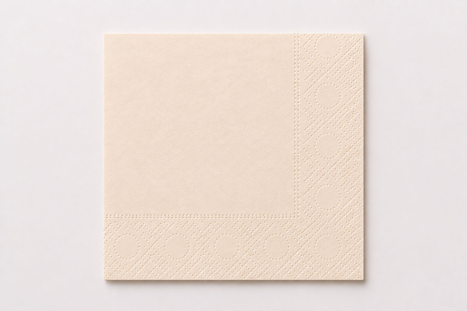 ; Servilleta Cenefa 20x20cm Crema, 6.000uds