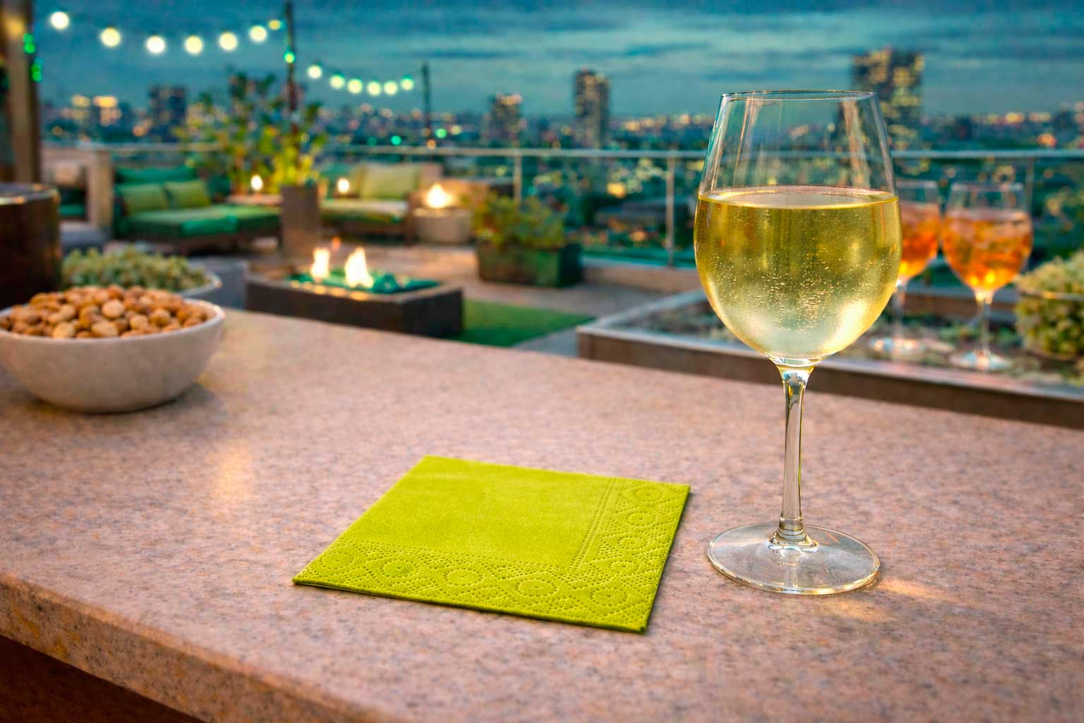 Servilleta Cenefa 20x20cm Pistacho, 6.000uds