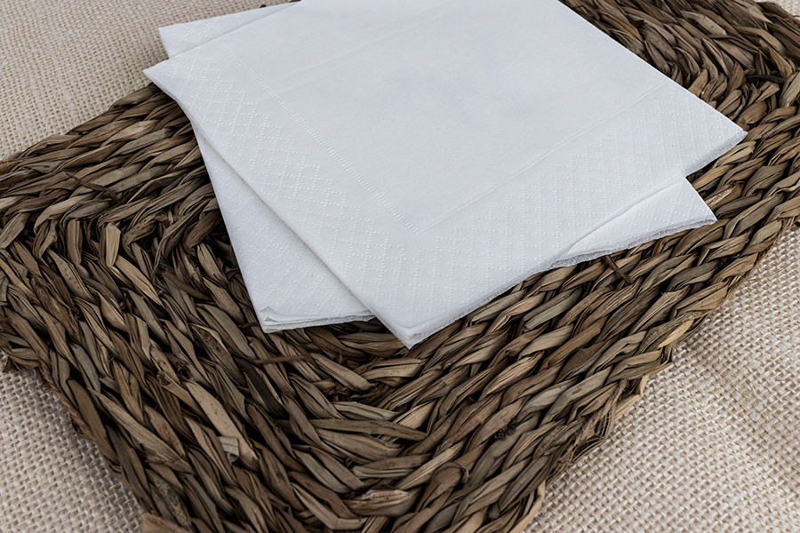 Servilleta 2 Capas 33x33cm Blanco, 3.600uds