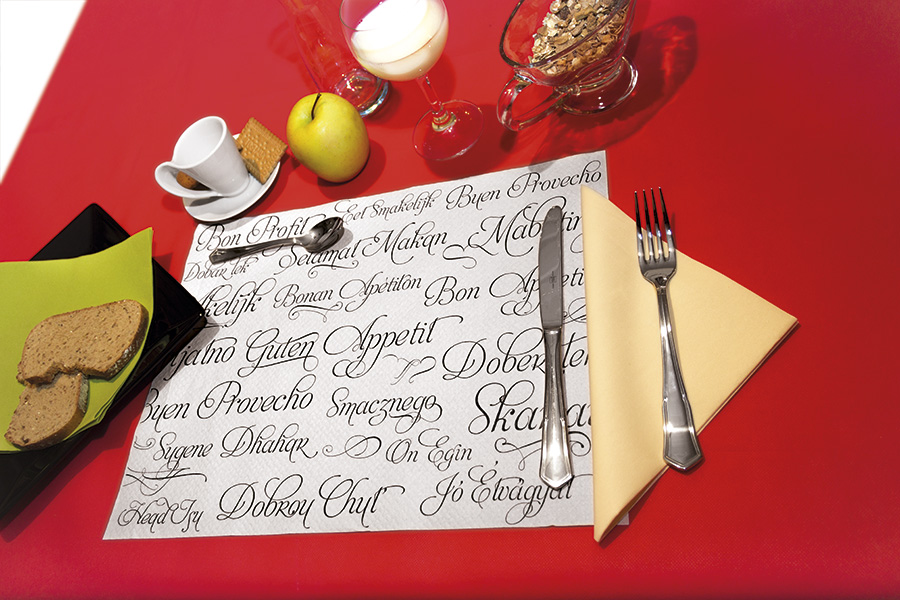 Mantel Papel 35x50cm 40gr Deco. Buen Provecho, 1000uds