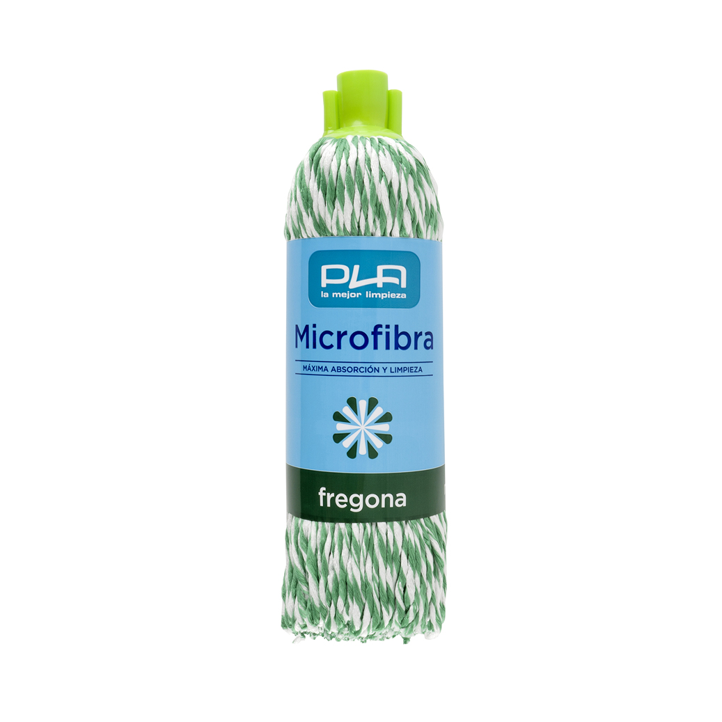 Fregona Trenzada Microfibra Verde 160gr, 24uds