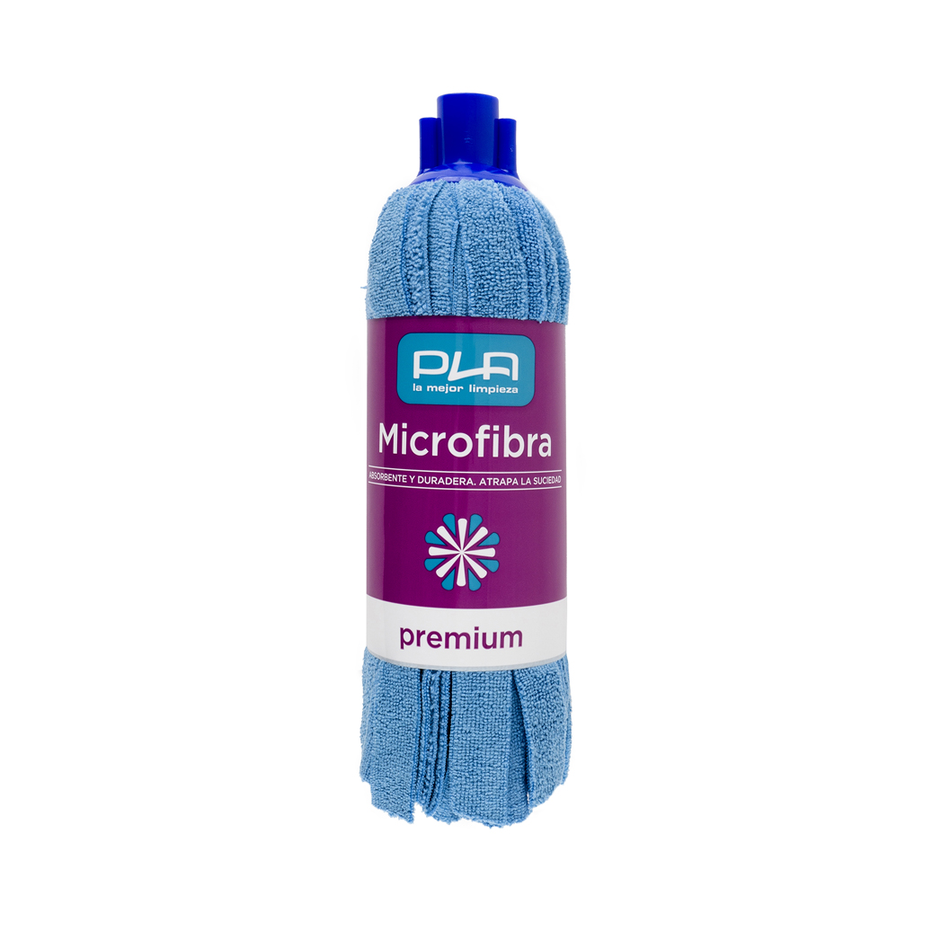 Fregona Tiras Microfibra Premium Azul 165gr, 20uds