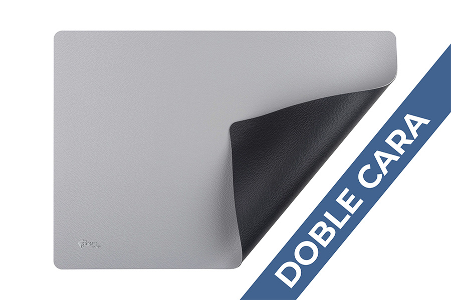 Mantel Polipiel 30x43cm Gris-Negro, 12uds x 12pq
