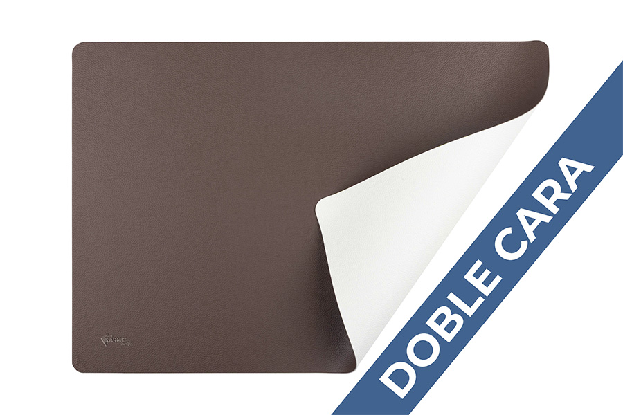 Mantel Polipiel 30x43cm Marrón-Blanco, 12uds x 12pq