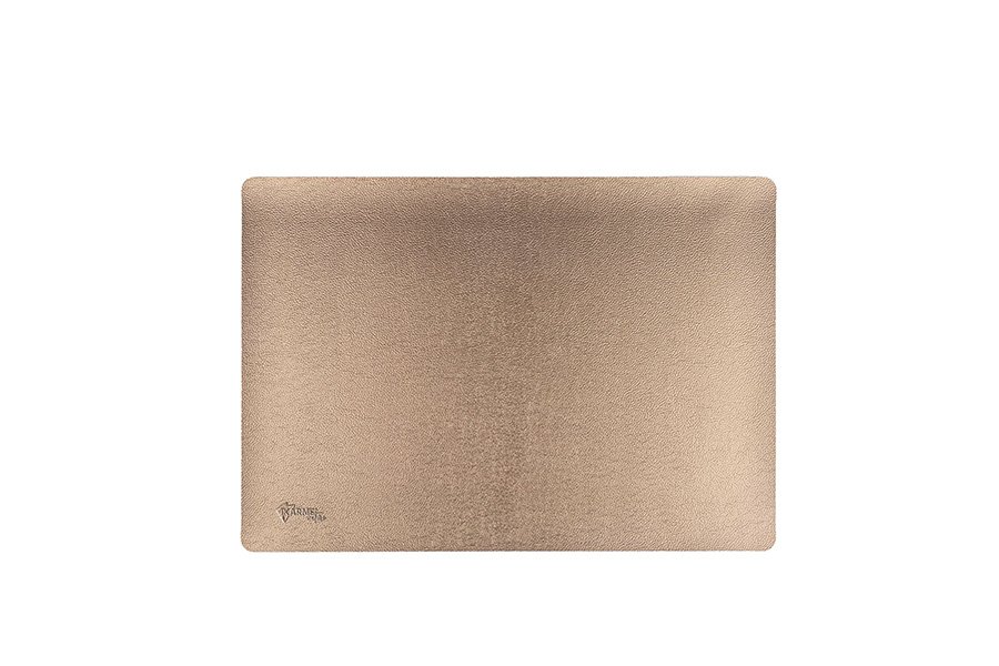 Mantel Polipiel 30x43cm Marrón-Oro, 12uds x 12pq