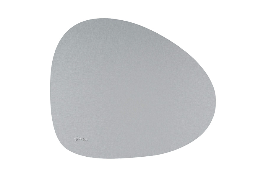 Mantel Polipiel Ovalado 37x43cm Gris-Negro, 12uds x 12pq